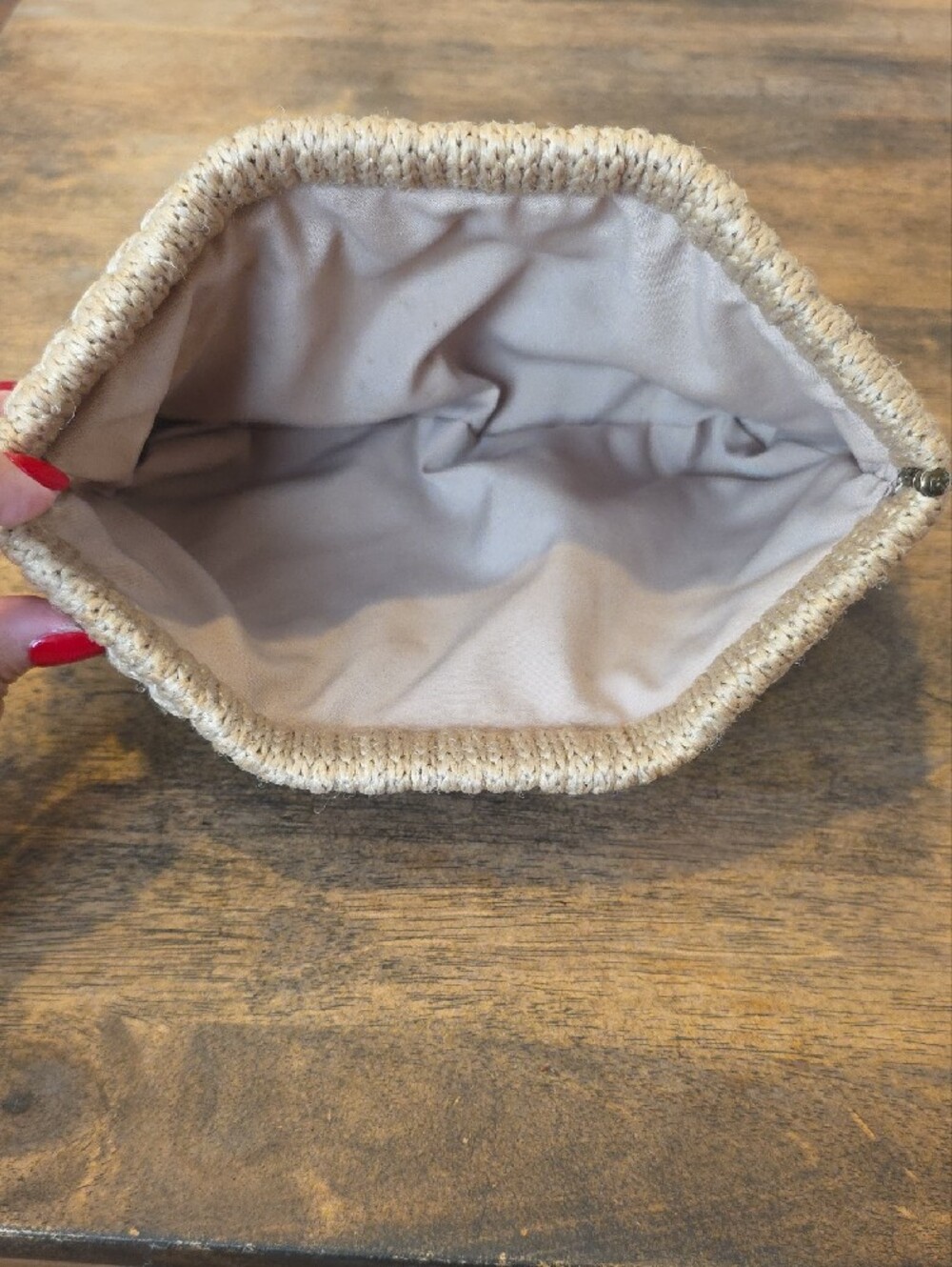 Cream Crochet Clutch Bag - Picture 5 of 8